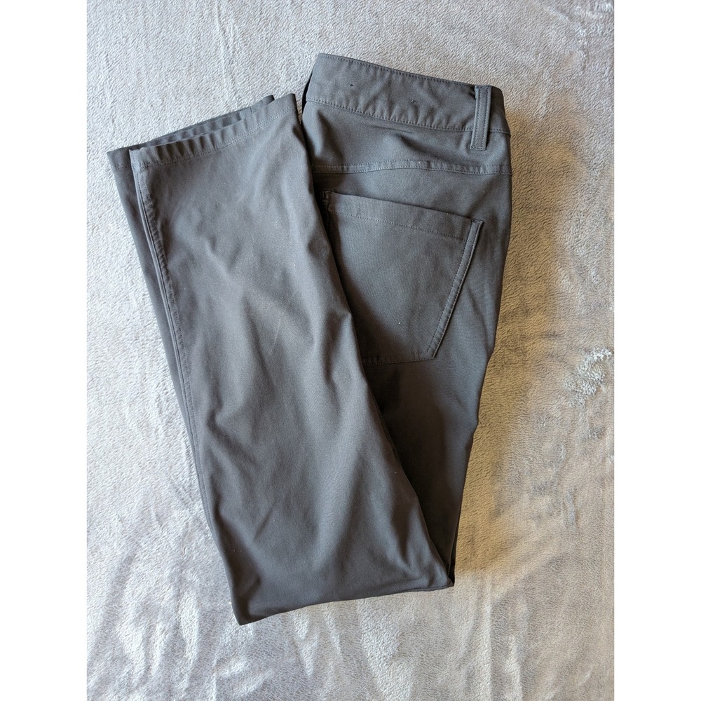 Lululemon Lab Mens Charcoal Grey Tech Trousers Slim Straight Pants Size 30x30